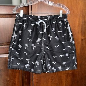 NWOT Shein Palm Tree Swim Trunks